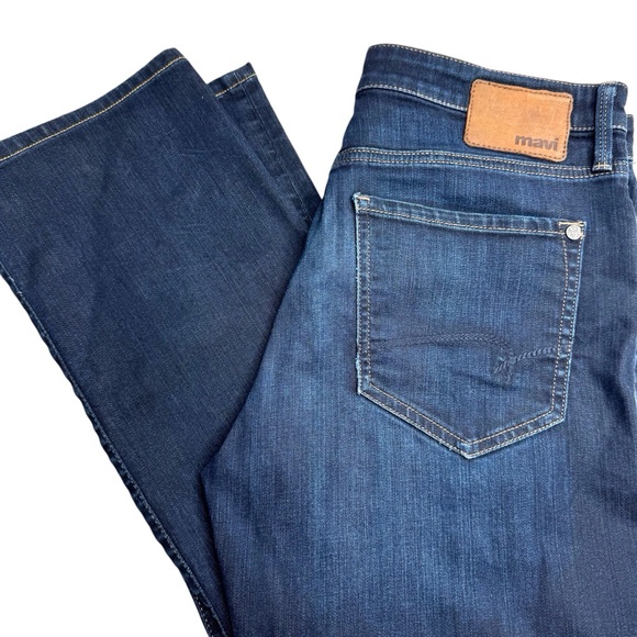 Mavi Matt Relaxed Straight Leg Jeans 32 x 30 Stretch Clean Dark Wash Preppy Punk - Picture 1 of 15